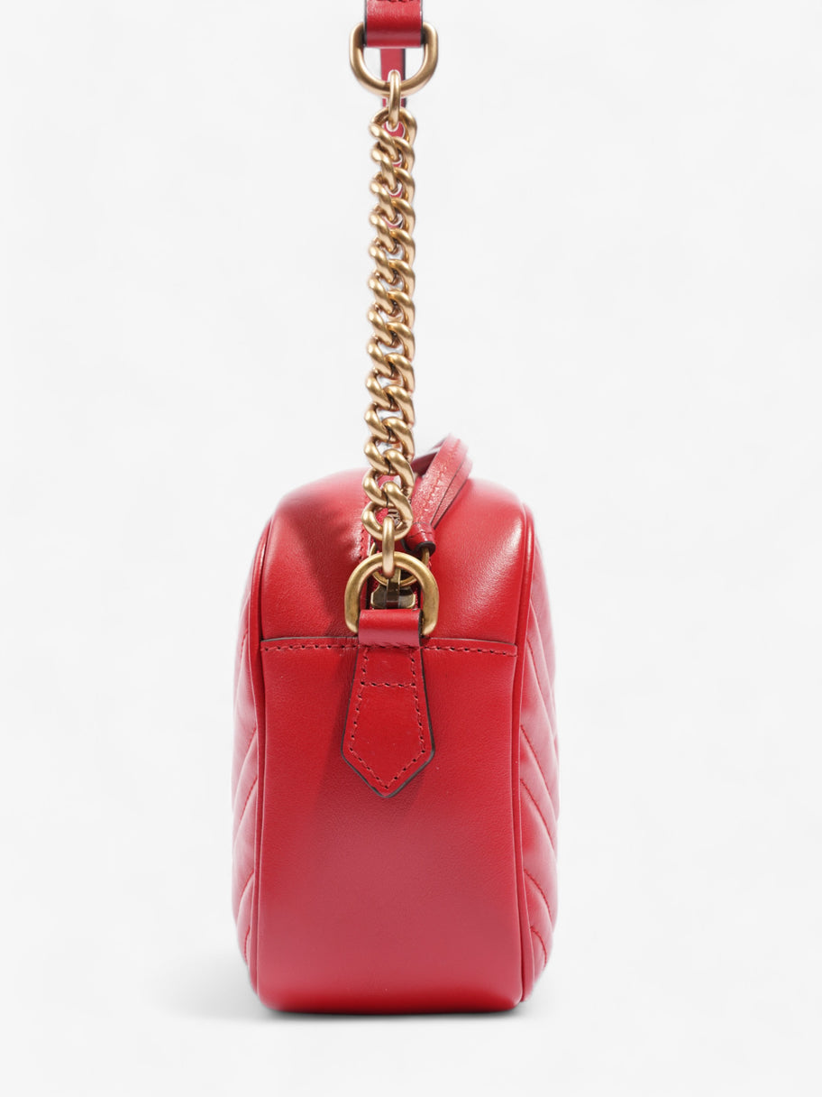 GG Marmont Red Matelasse Leather Small Image 5