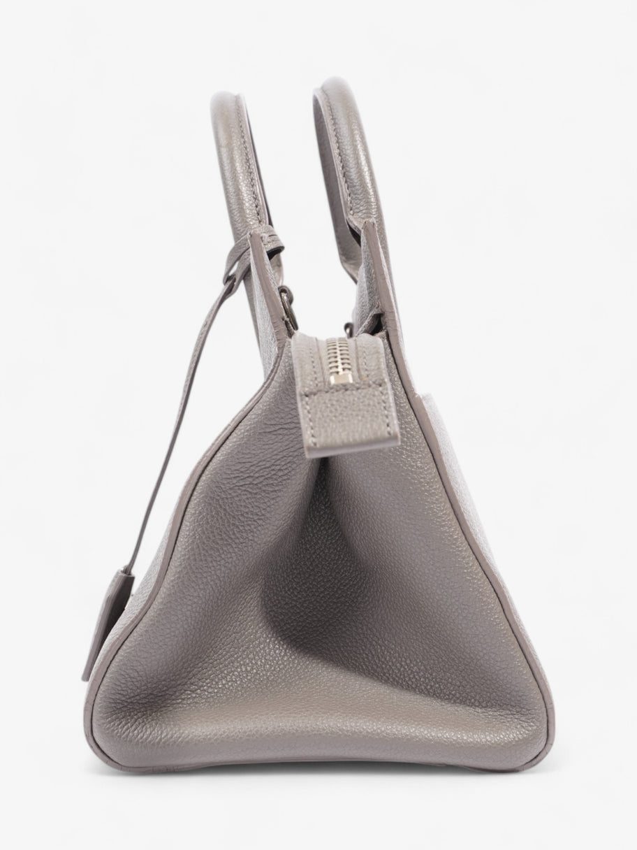 Saint Laurent Rive Gauche Cabas Tote Grey Grained Leather Image 12