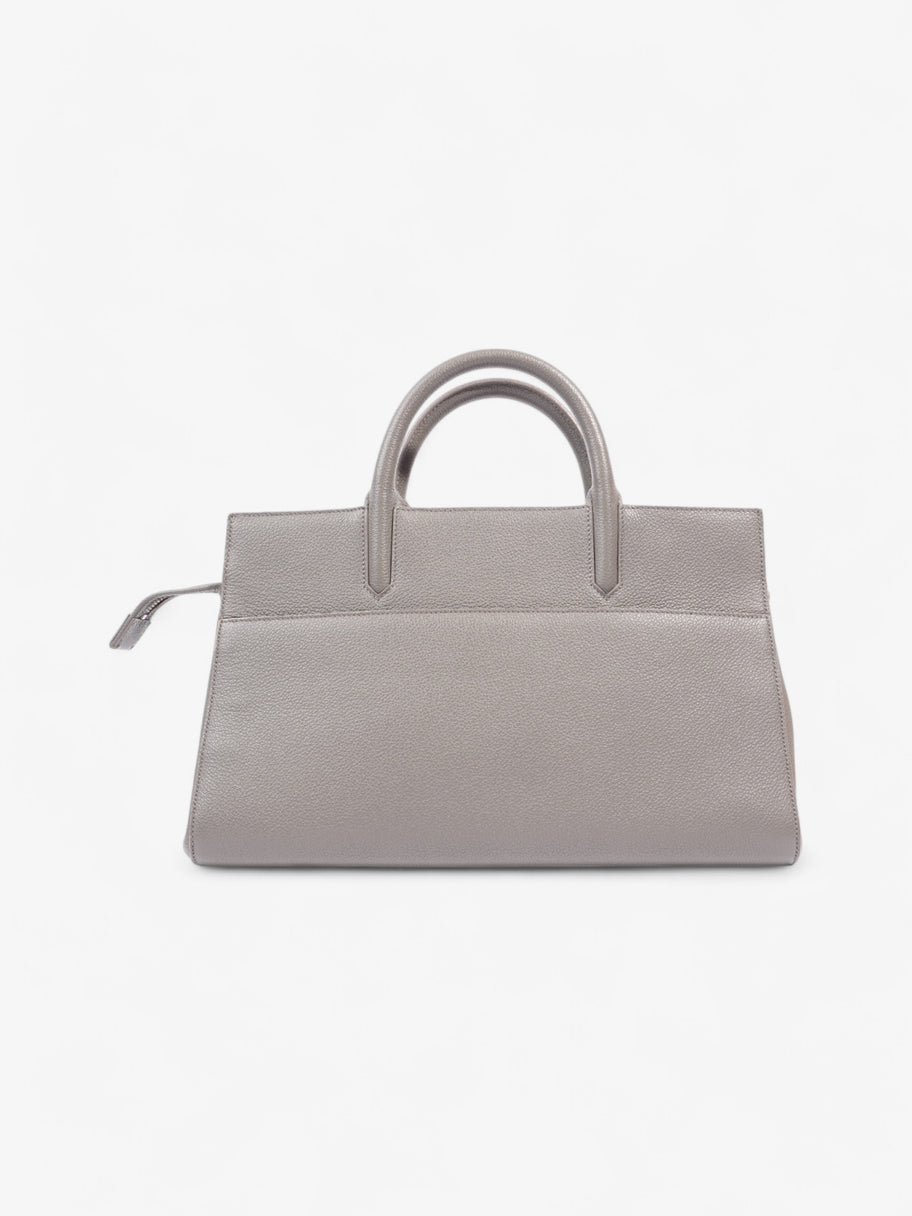 Saint Laurent Rive Gauche Cabas Tote Grey Grained Leather Image 13