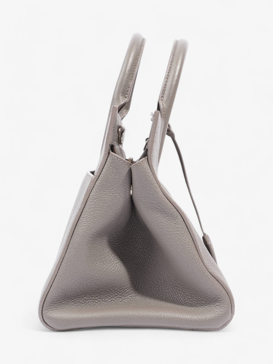 Saint Laurent Rive Gauche Cabas Tote Grey Grained Leather Image 14