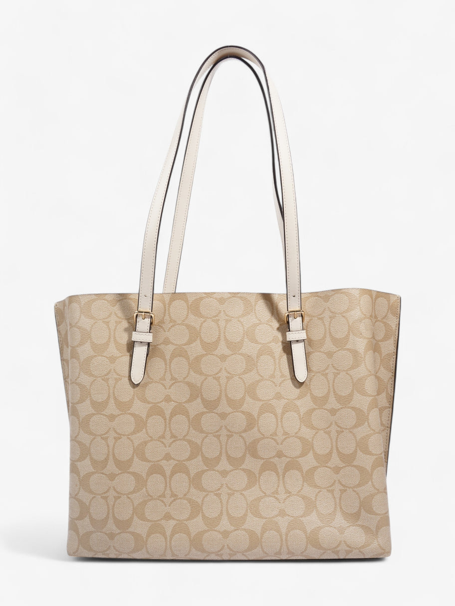 Coach Mollie Tote Beige / White Canvas Image 4