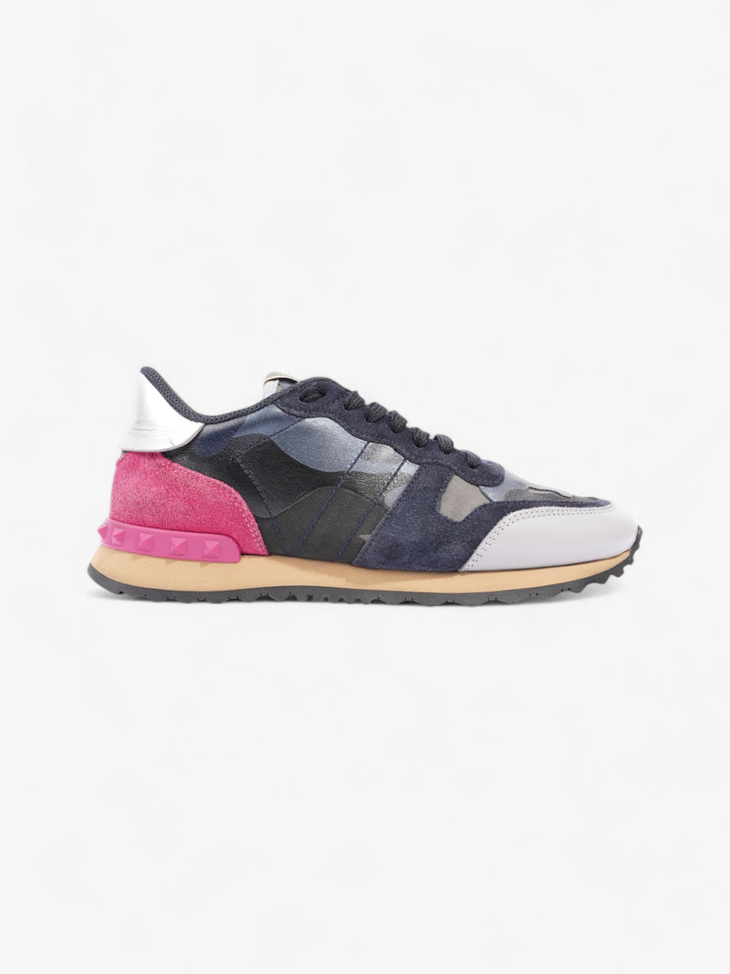  Valentino Rockrunner Navy Blue / Grey / Pink Suede EU 37 UK 4