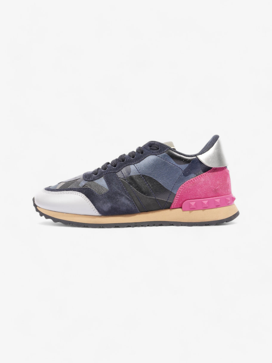 Valentino Rockrunner Navy Blue / Grey / Pink Suede EU 37 UK 4 Image 5