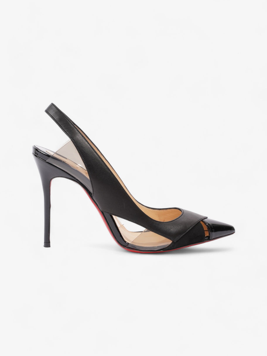 Christian Louboutin Air Chance Peekaboo Slingback 100mm Black Leather EU 36.5 UK 3.5 Image 1