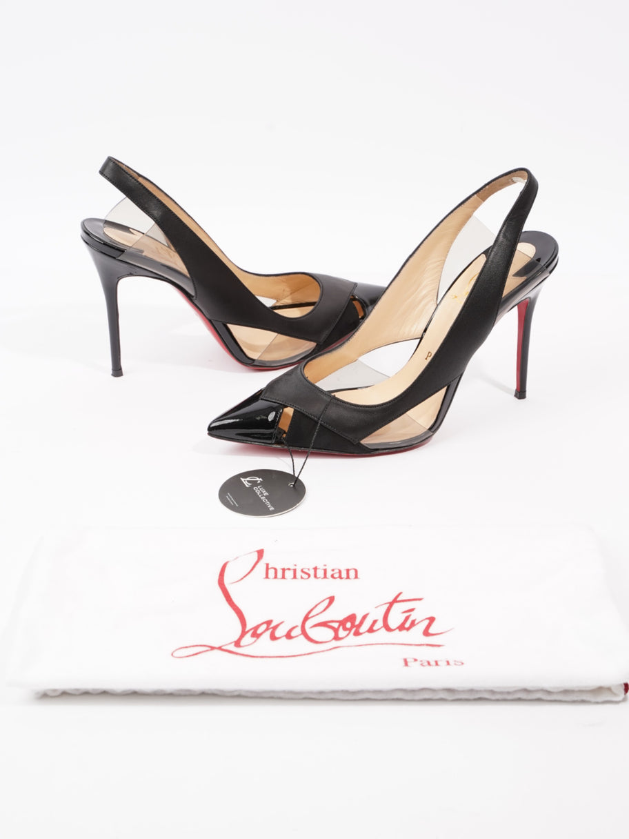 Christian Louboutin Air Chance Peekaboo Slingback 100mm Black Leather EU 36.5 UK 3.5 Image 9