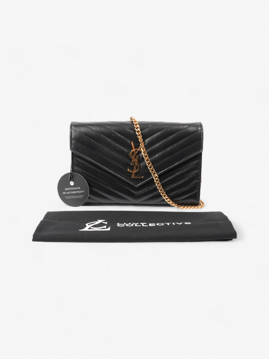 Saint Laurent Cassandre Envelope  Black Grained Leather Image 11