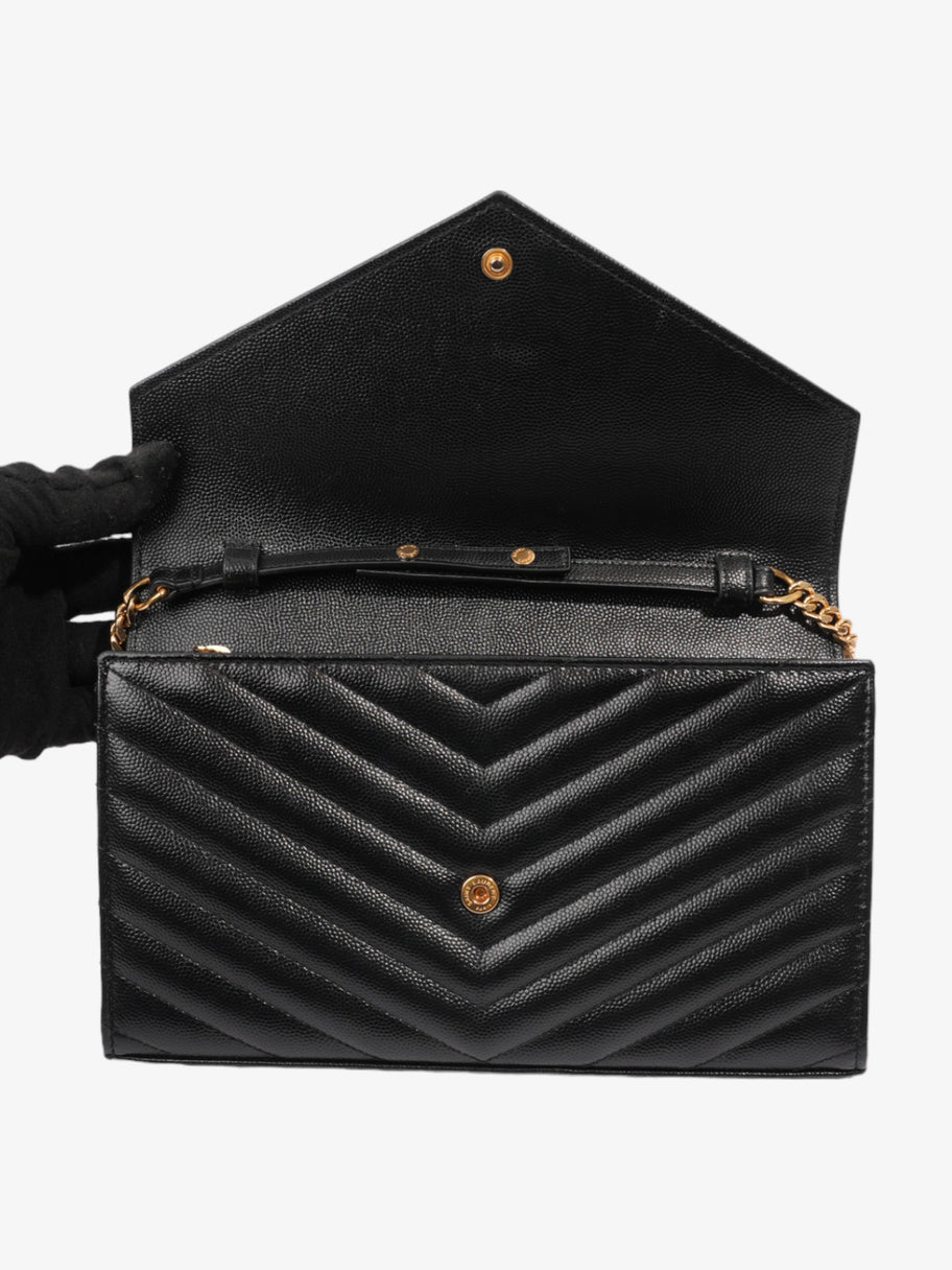 Saint Laurent Cassandre Envelope  Black Grained Leather Image 7