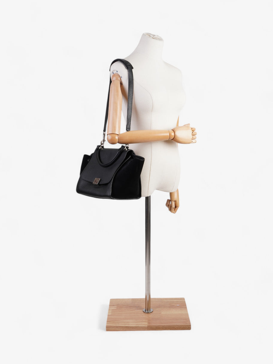 Celine Trapeze Black Calfskin Leather Small Image 2