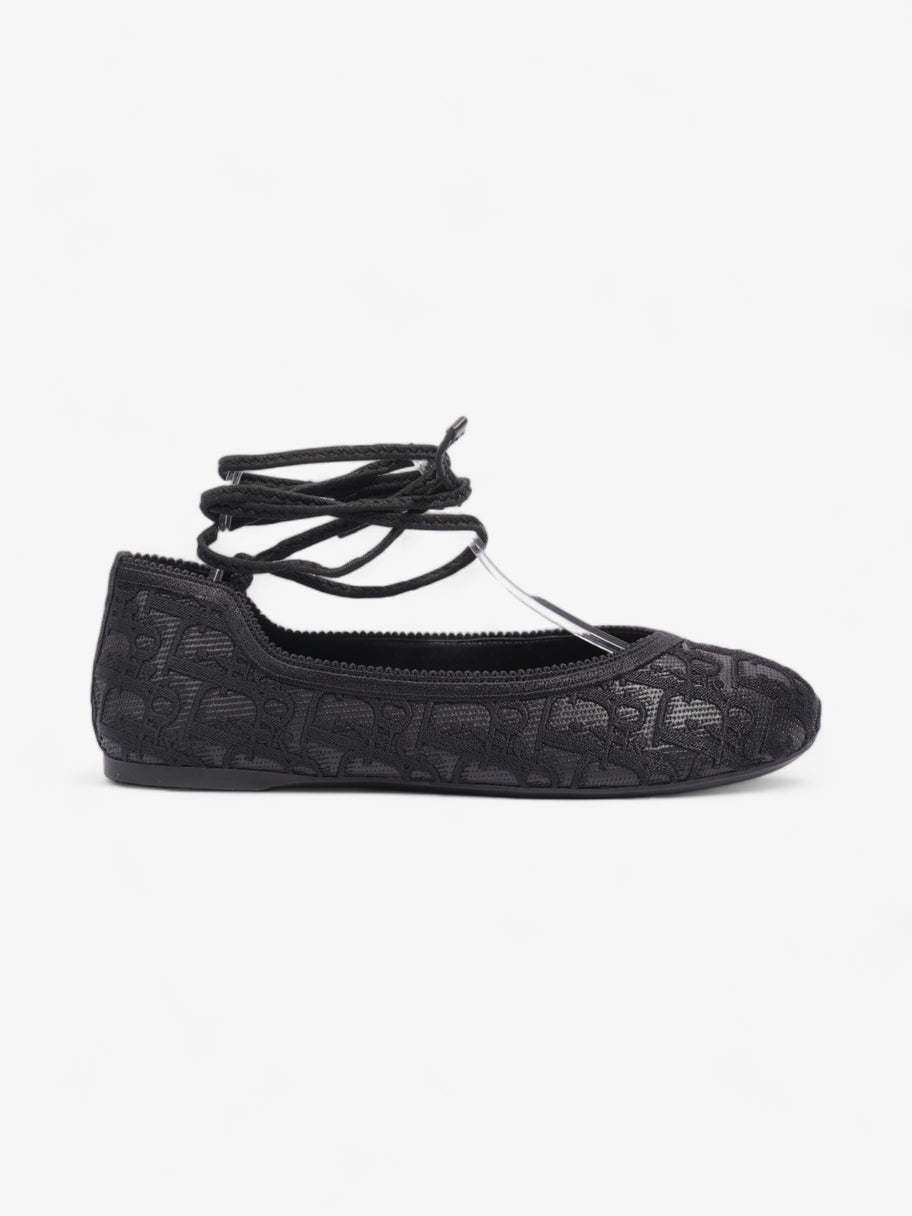 Christian Dior Poeme Ballet Flats Black Cotton EU 39 UK 6 Image 1