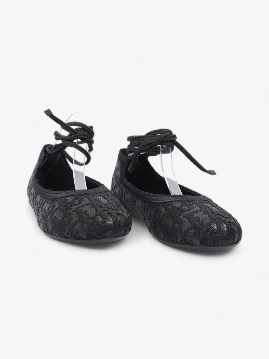 Christian Dior Poeme Ballet Flats Black Cotton EU 39 UK 6 Image 2