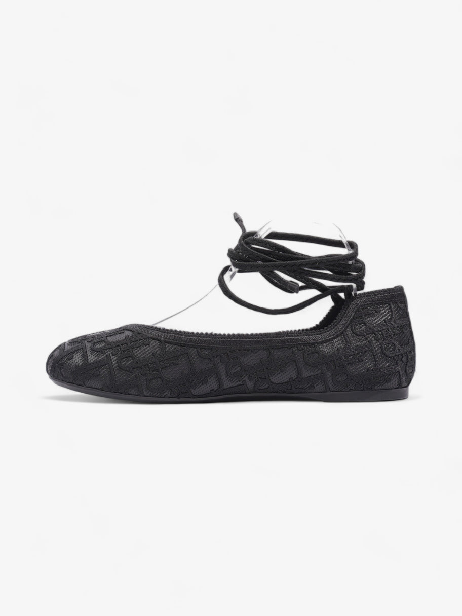 Christian Dior Poeme Ballet Flats Black Cotton EU 39 UK 6 Image 3