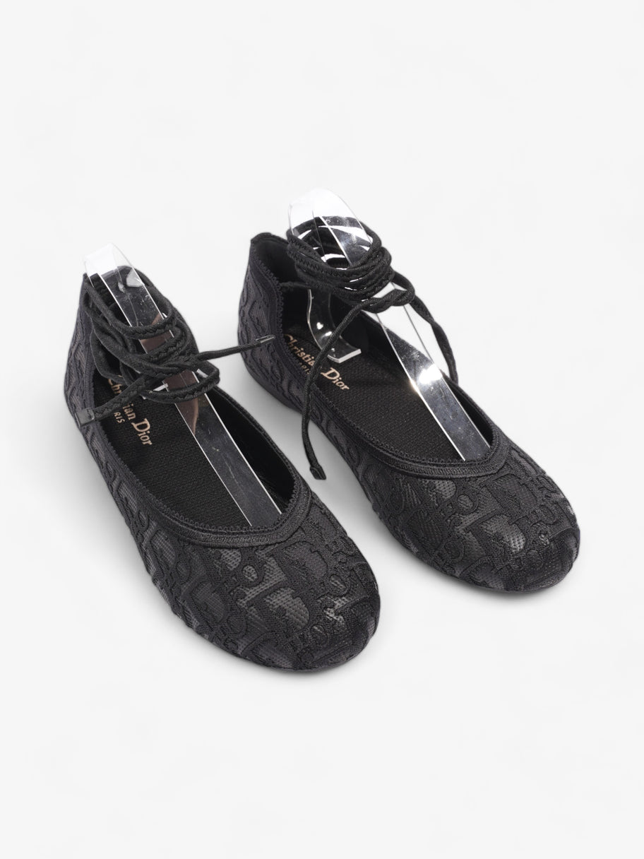 Christian Dior Poeme Ballet Flats Black Cotton EU 39 UK 6 Image 8