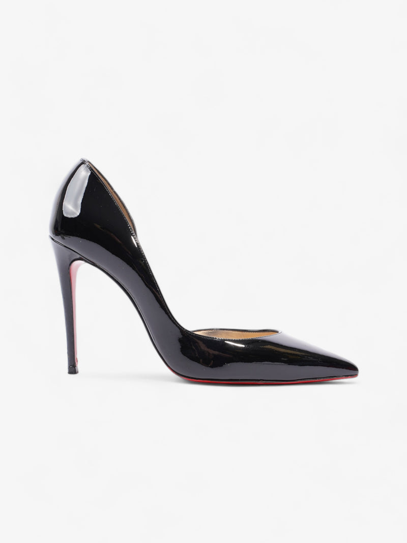  Christian Louboutin Iriza 100mm Black Patent Leather EU 38.5 UK 5.5