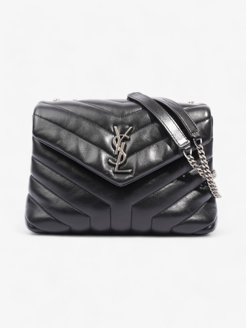  Saint Laurent Lou Lou Black Calfskin Leather Small