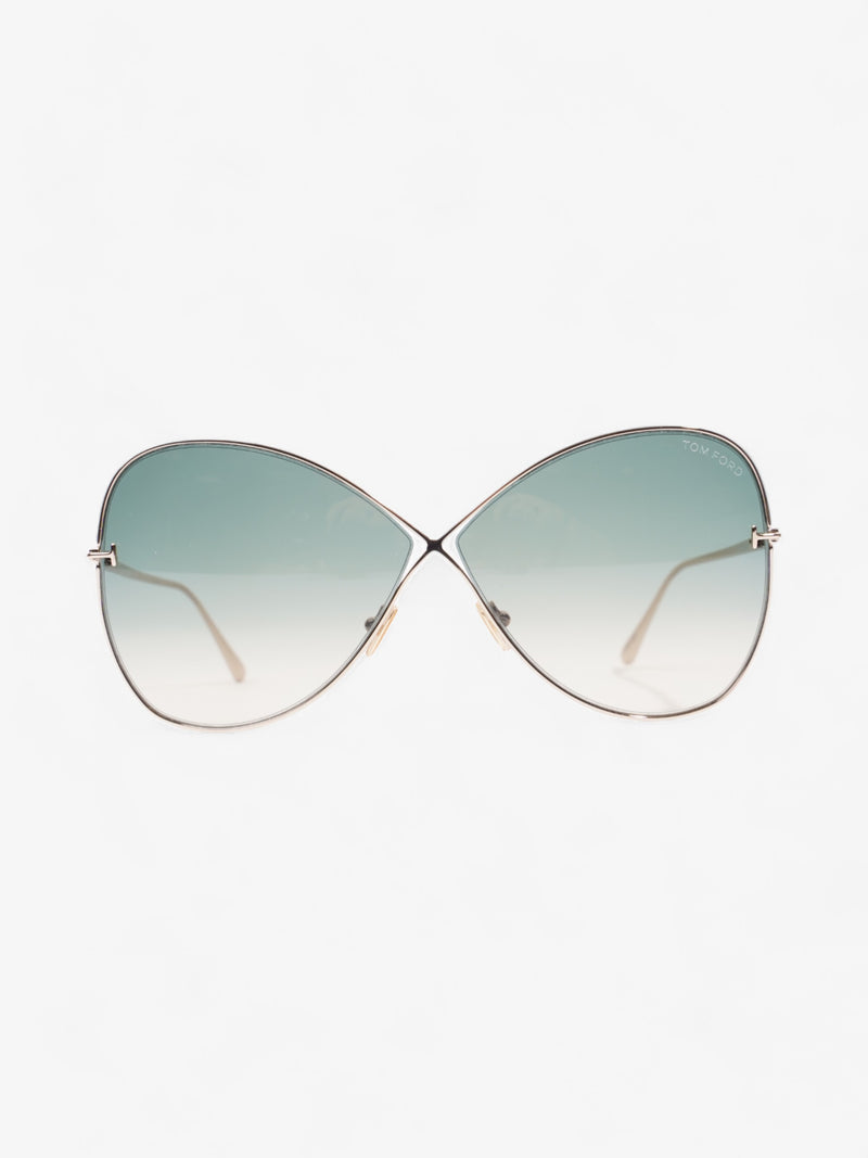  Tom Ford Nickie Sunglasses Light Gold Acetate 135mm