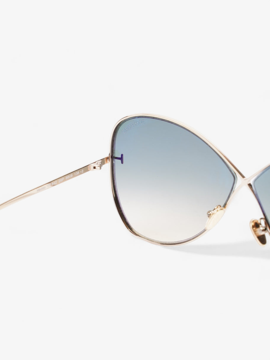 Tom Ford Nickie Sunglasses Light Gold Acetate 135mm Image 5