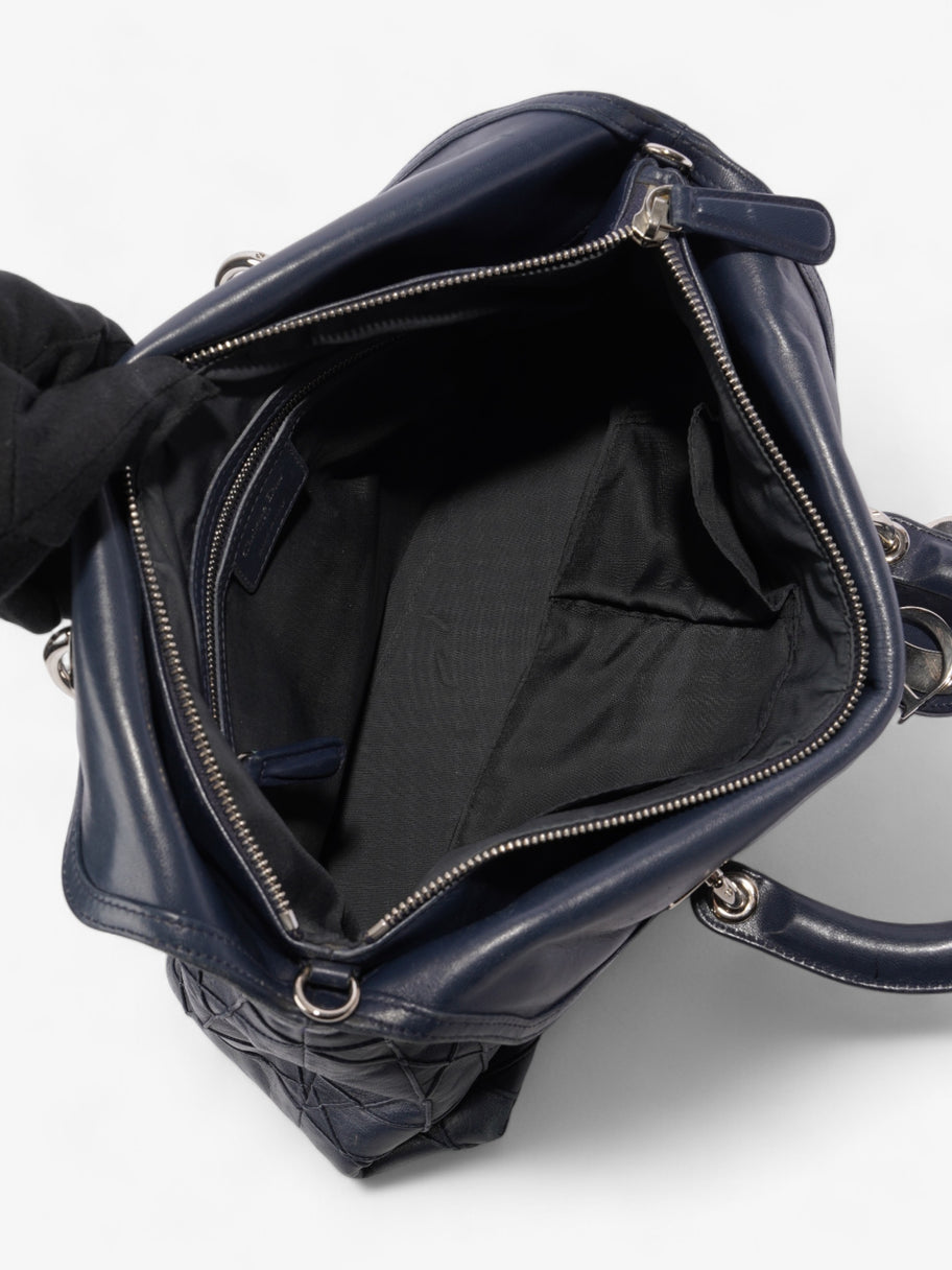 Christian Dior Granville Bag Navy Blue Leather Medium Image 7