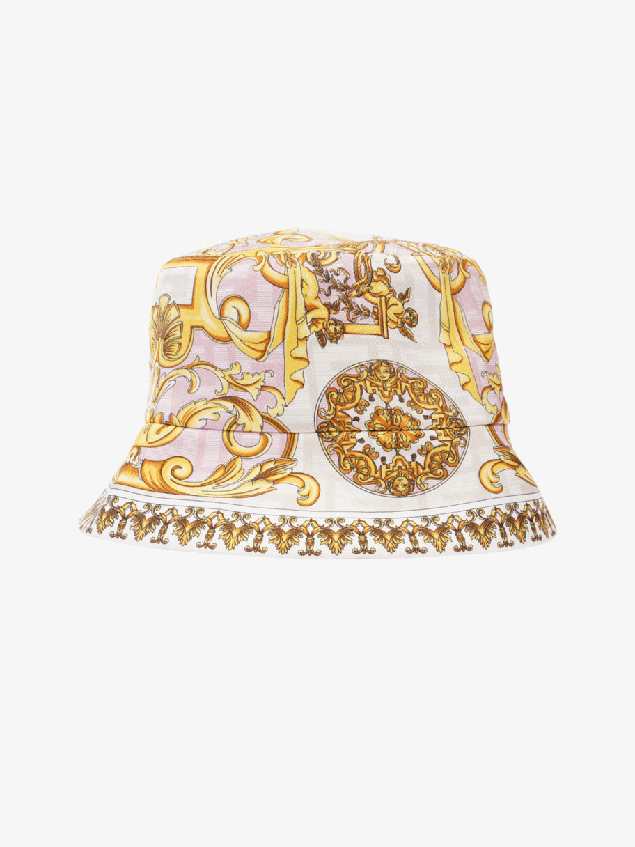 Fendi x Versace Fendace FF Baroque Bucket Hat Pink / Yellow / White Silk Medium Image 4