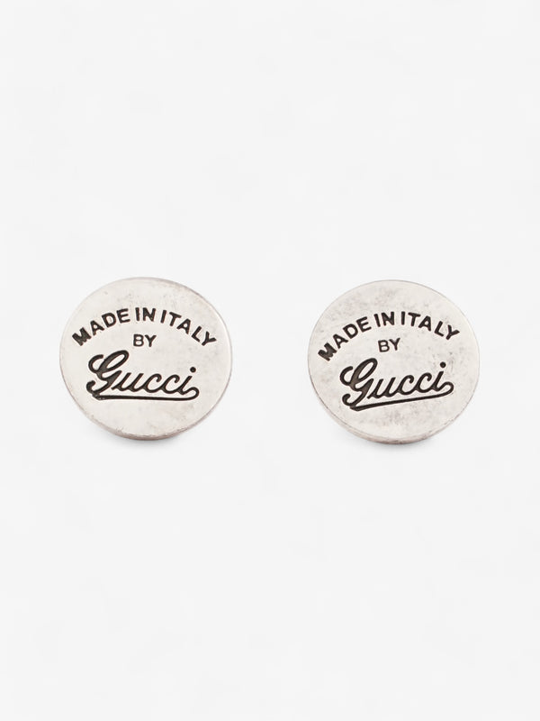 Gucci Logo Earrings Silver Silver Sterling