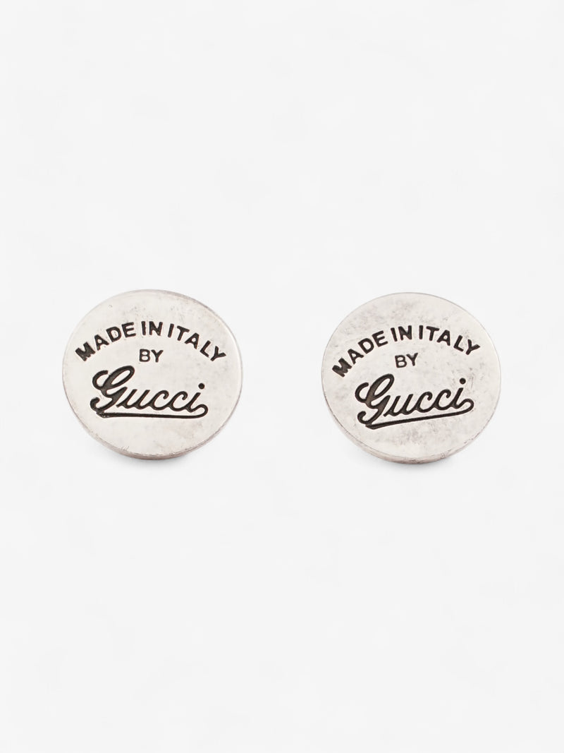  Gucci Logo Earrings Silver Silver Sterling