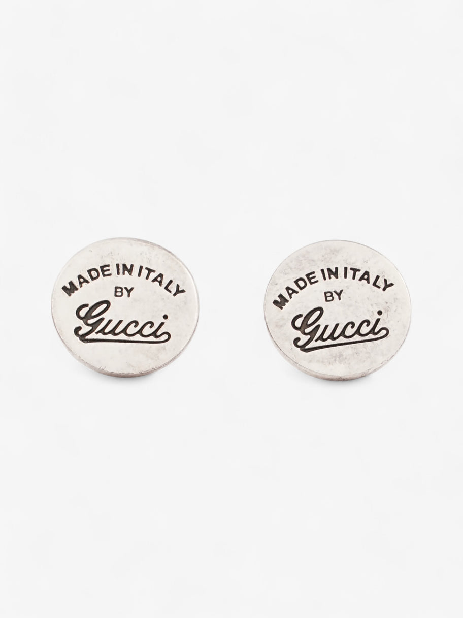 Gucci Logo Earrings Silver Silver Sterling Image 1