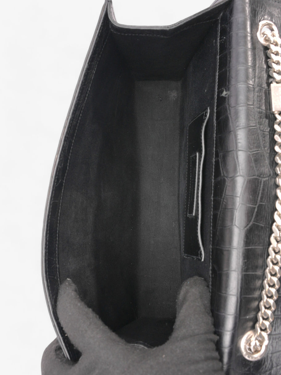 Saint Laurent Kate Black Embossed Leather Image 9