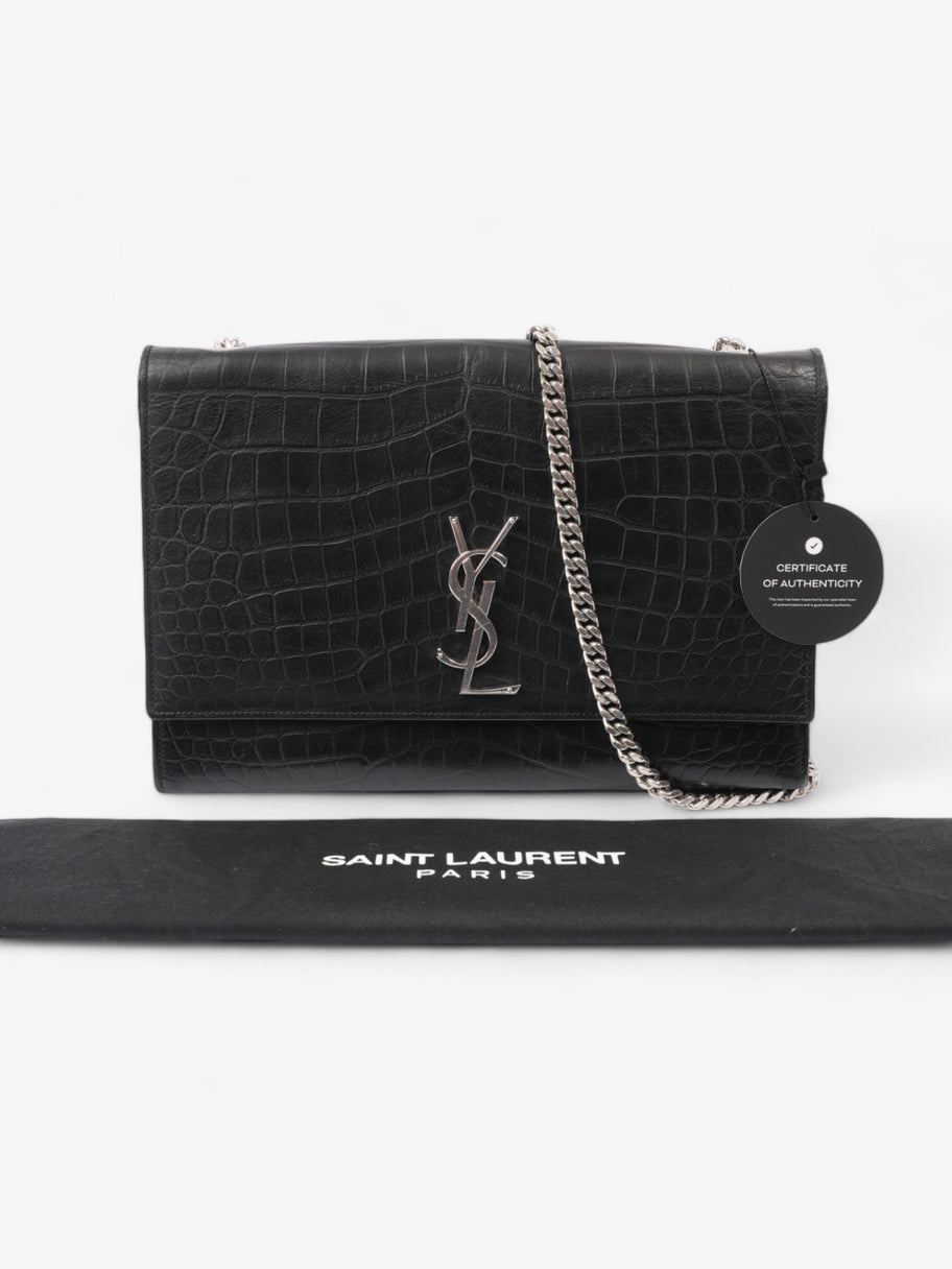 Saint Laurent Kate Black Embossed Leather Image 10