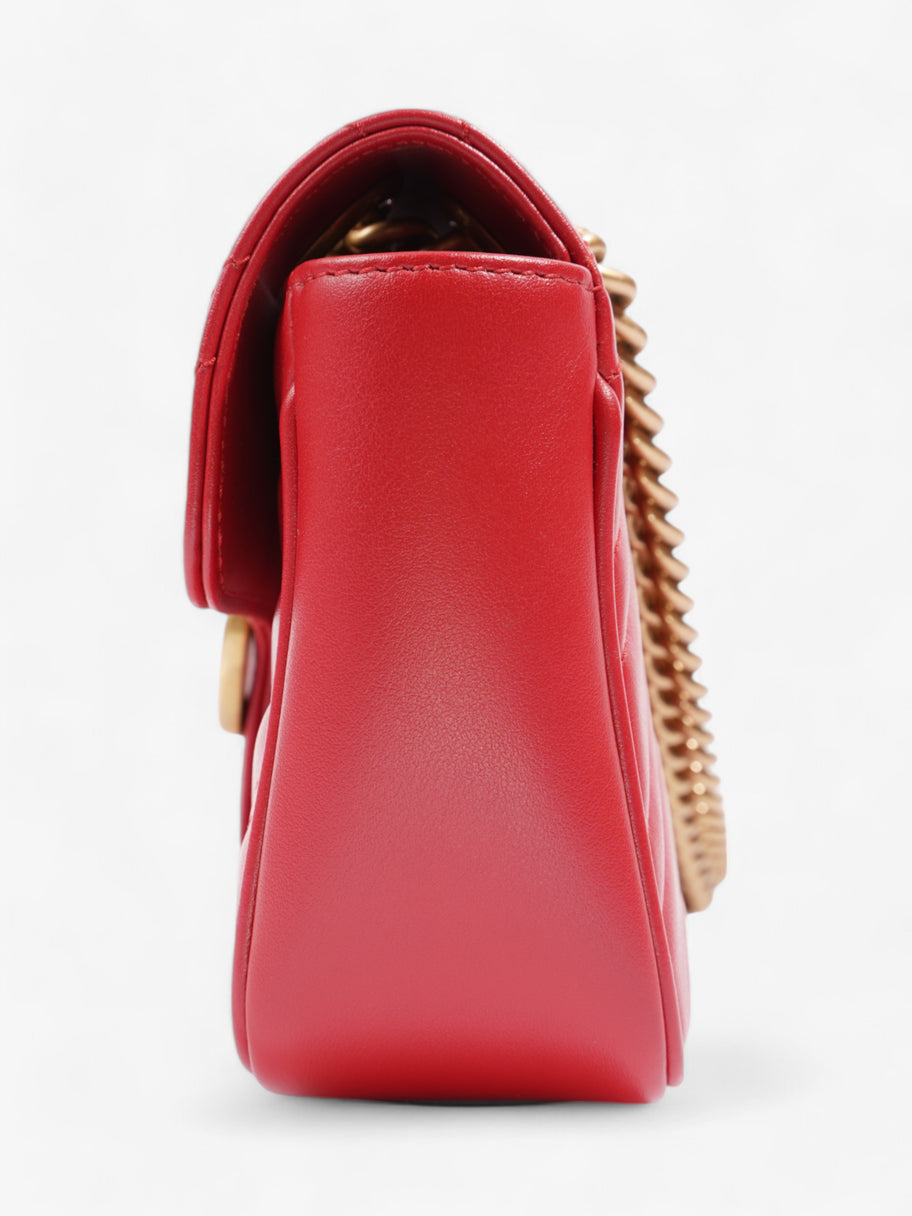 Gucci GG Marmont Red Matelasse Leather Mini Image 3