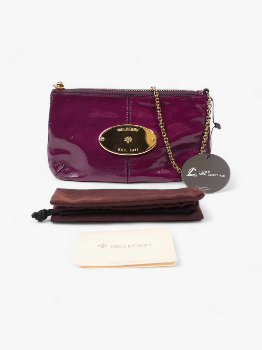 Mulberry Charlie Pochette Purple Patent Leather Image 8