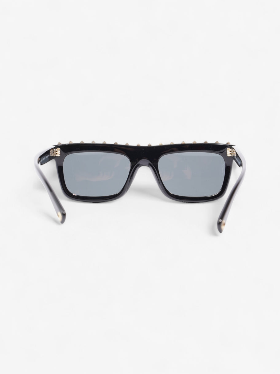 Valentino Rockstud Square Frame Sunglasses Black / Gold Acetate 140mm Image 3