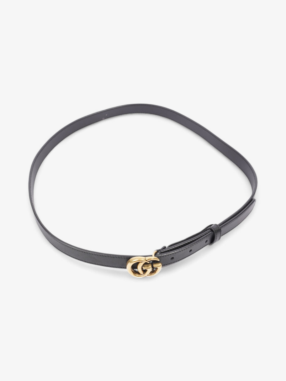 Gucci GG Marmont Thin Belt Black / Gold Leather 95cm / 38