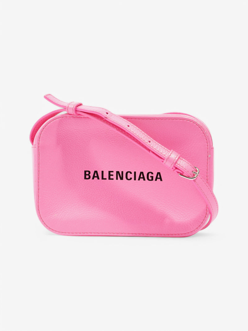  Balenciaga Everyday Camera bag Neon Pink / Black Leather Small