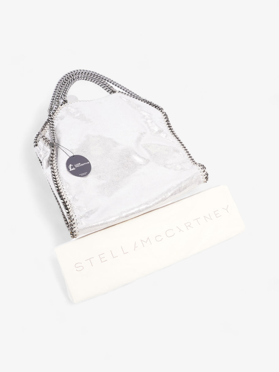 Stella McCartney Falabella Tote Silver Faux Leather Small Image 8