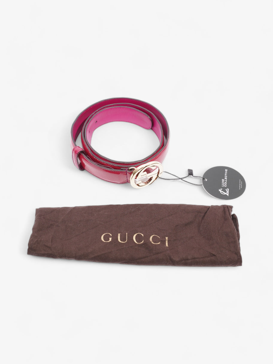 Gucci Interlocking G Belt Pink Patent Leather 95cm 38mm Image 7