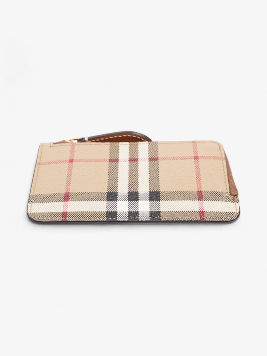 Burberry Check Zip Card Case Archive Beige Coated Canvas Image 5