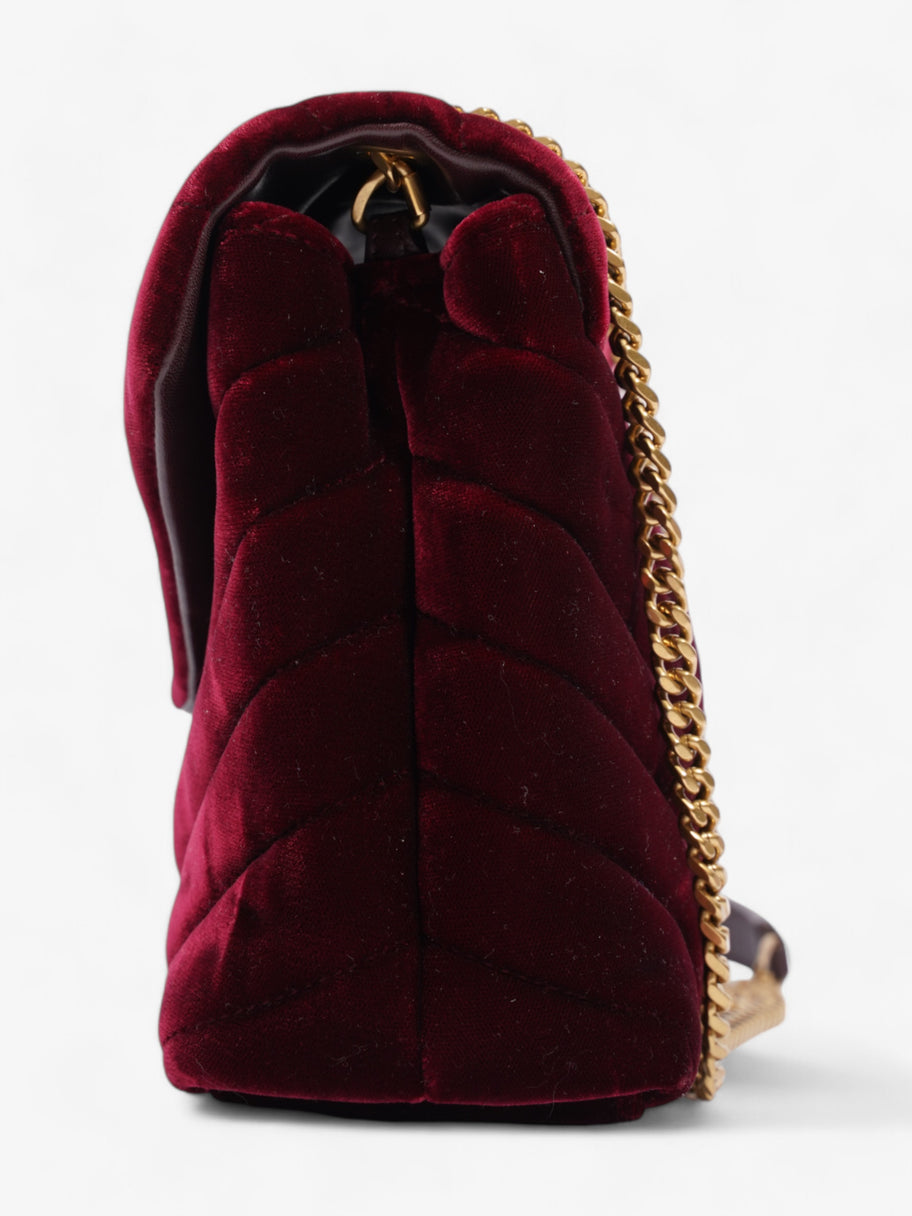 Saint Laurent Lou Lou Burgundy Velvet Small Image 3