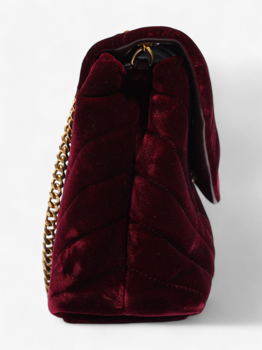 Saint Laurent Lou Lou Burgundy Velvet Small Image 5