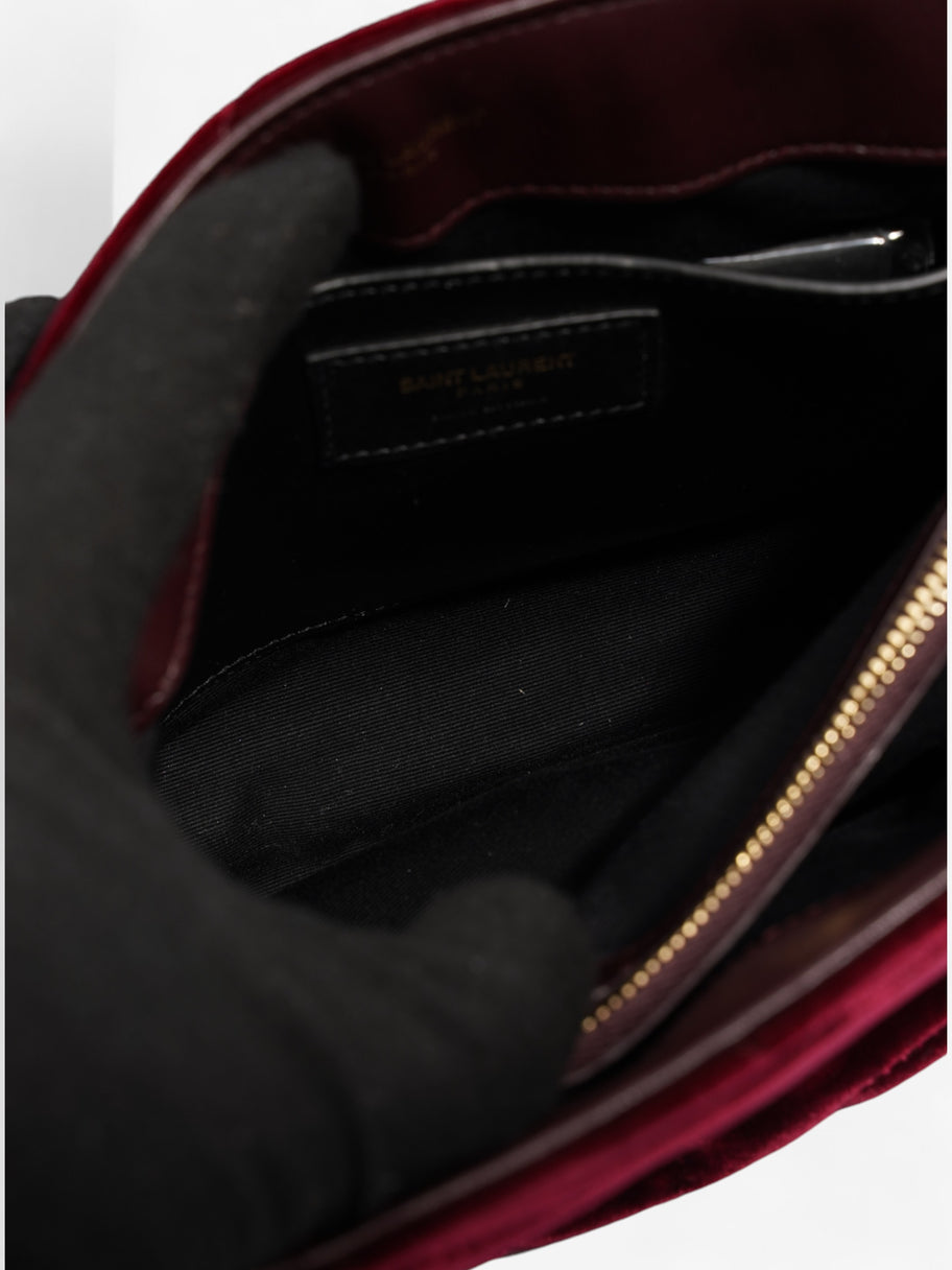 Saint Laurent Lou Lou Burgundy Velvet Small Image 8