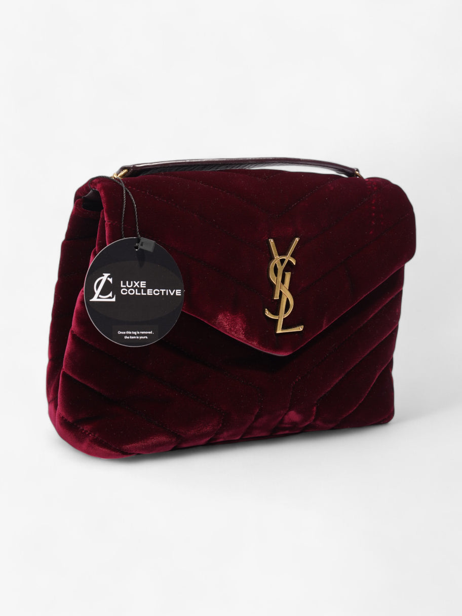 Saint Laurent Lou Lou Burgundy Velvet Small Image 9