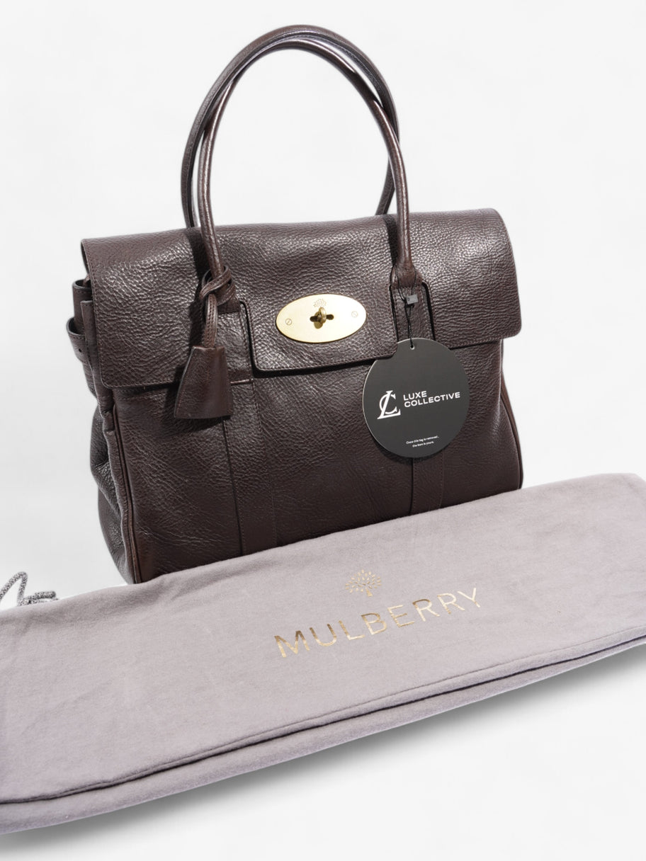 Mulberry Bayswater Chocolate Brown Grained Leather Image 8