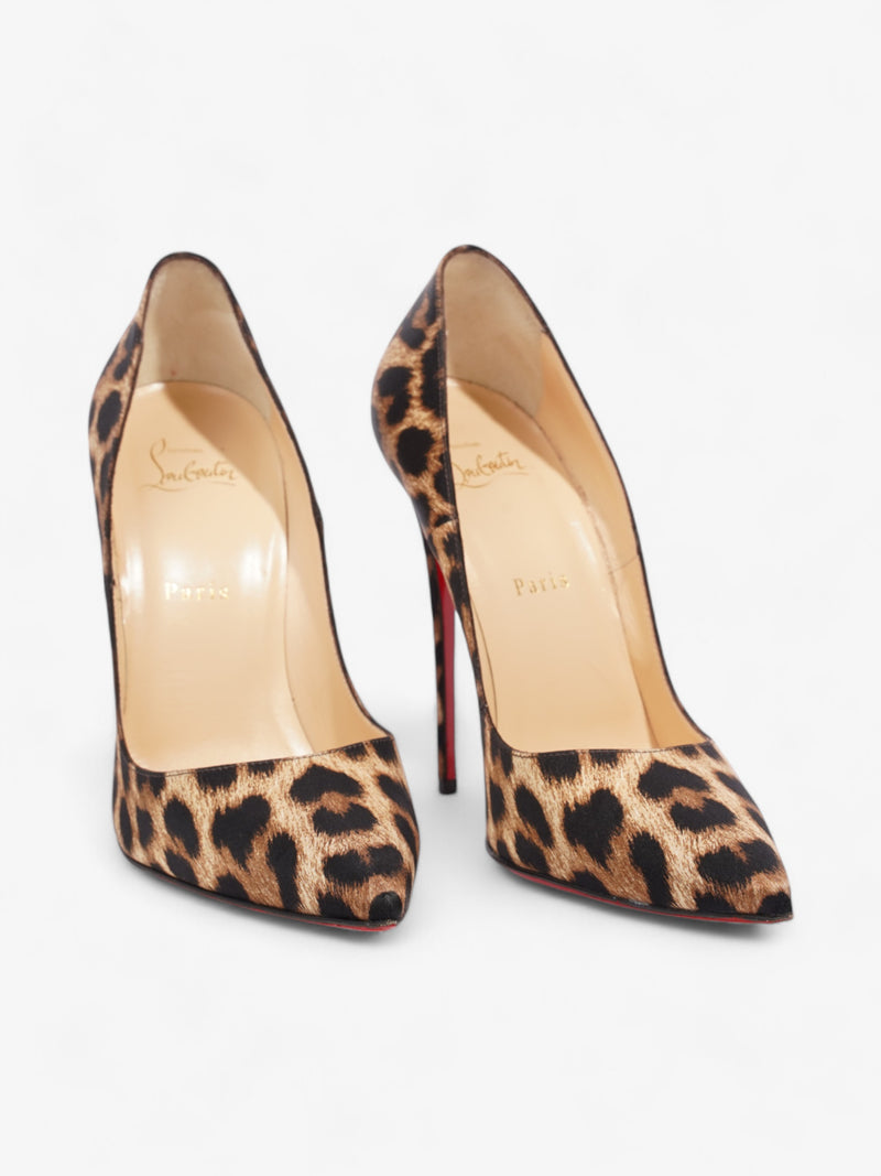  Christian Louboutin So Kate 120mm Leopard Print Satin EU 40 UK 7