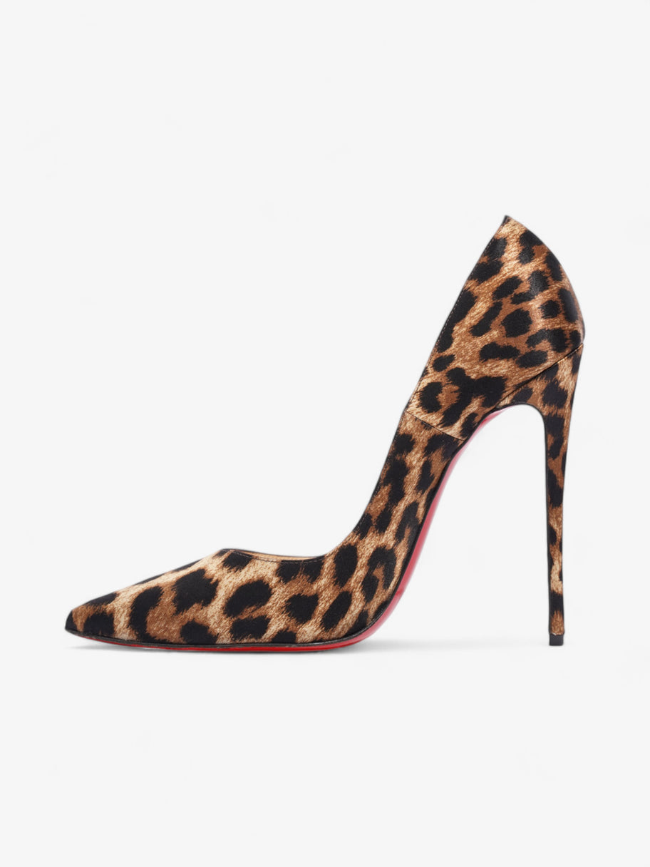 Christian Louboutin So Kate 120mm Leopard Print Satin EU 40 UK 7 Image 3