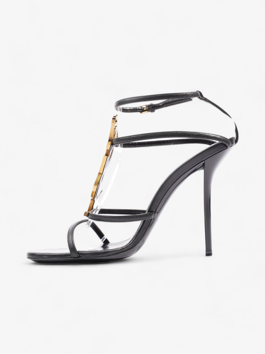 Saint Laurent Cassandra Palm Heels 110mm Black / Gold Leather EU 39 UK 6 Image 3