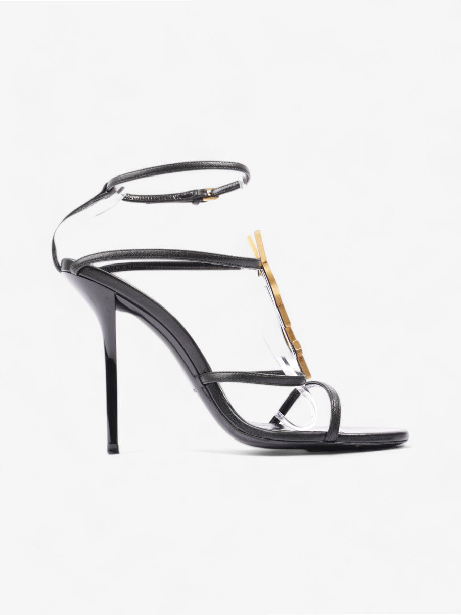 Saint Laurent Cassandra Palm Heels 110mm Black / Gold Leather EU 39 UK 6 Image 4