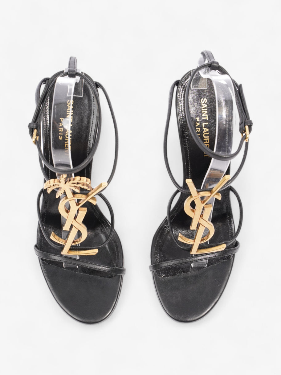 Saint Laurent Cassandra Palm Heels 110mm Black / Gold Leather EU 39 UK 6 Image 8