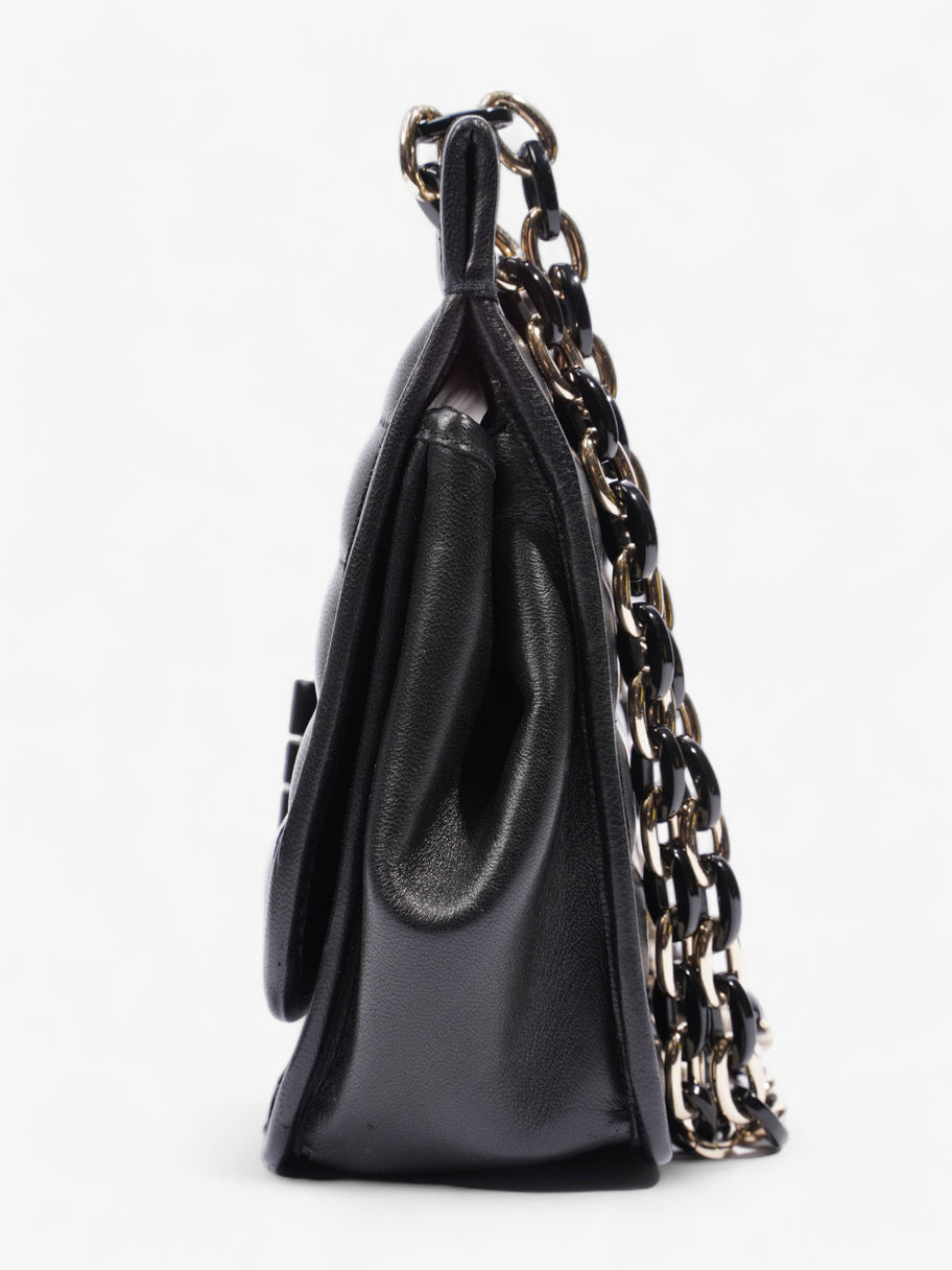 Chanel Chain Flap Black Leather Image 4