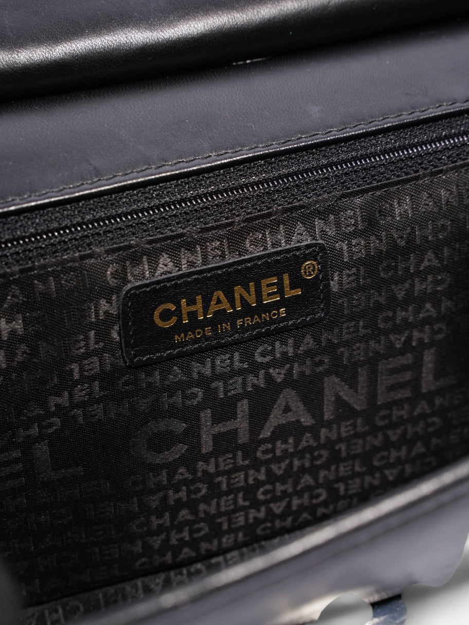 Chanel Chain Flap Black Leather Image 9