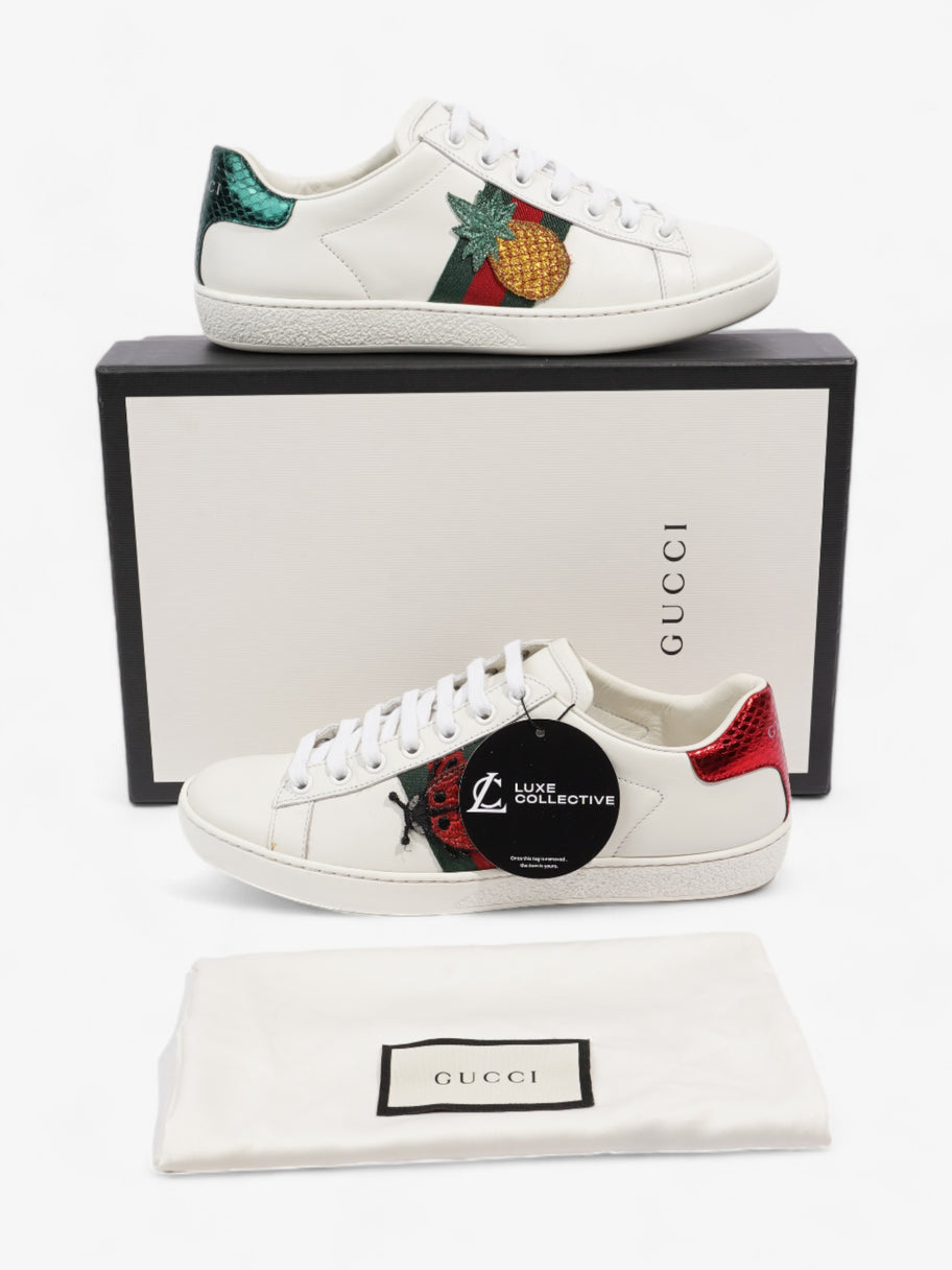 Gucci Ace Embroidered Sneakers White / Red / Green Leather EU 35.5 UK 2.5 Image 10