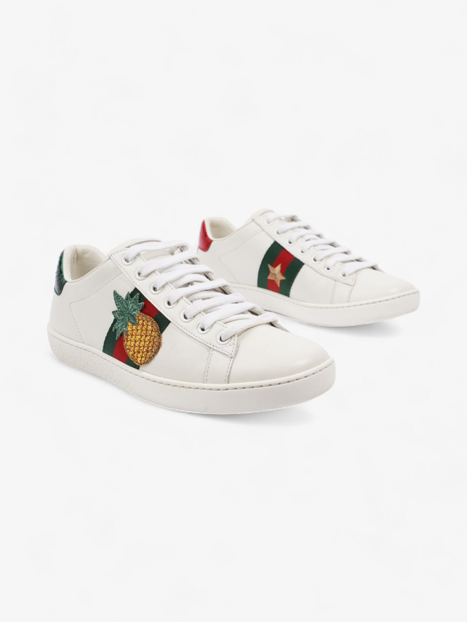 Gucci Ace Embroidered Sneakers White / Red / Green Leather EU 35.5 UK 2.5 Image 2