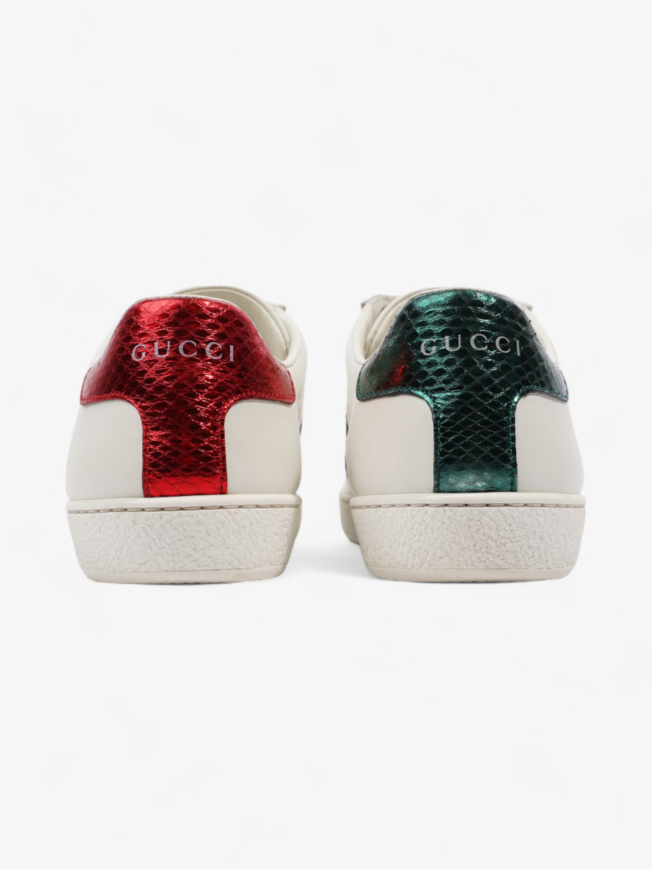 Gucci Ace Embroidered Sneakers White / Red / Green Leather EU 35.5 UK 2.5 Image 6